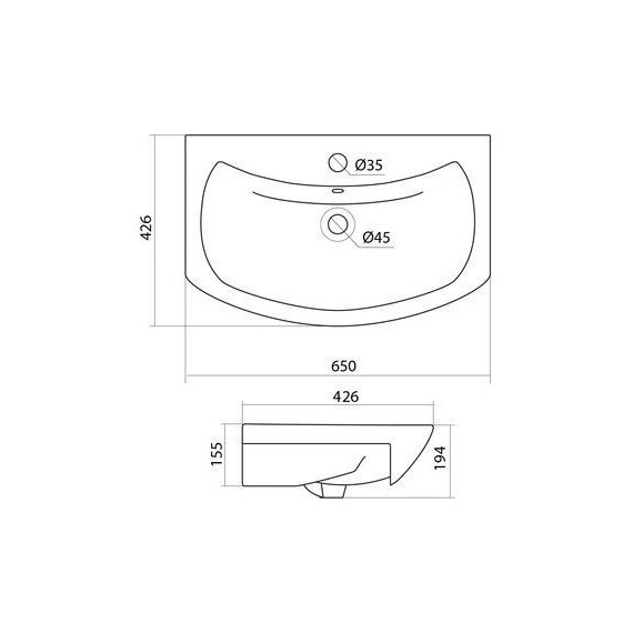 Тумба напольная с раковиной Акватон Бекка 60 см 1A1966K1BAC20, белый глянцевый/дуб сомерсет фото 8