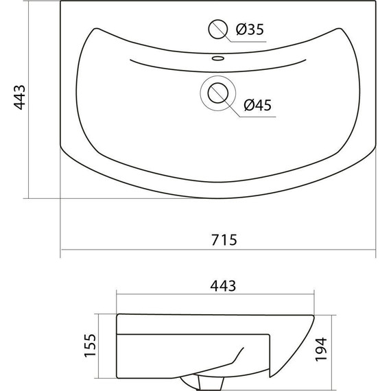 Тумба напольная с раковиной Акватон Бекка 70 см 1A2087K1BAC20, белый глянцевый/дуб сомерсет фото 9