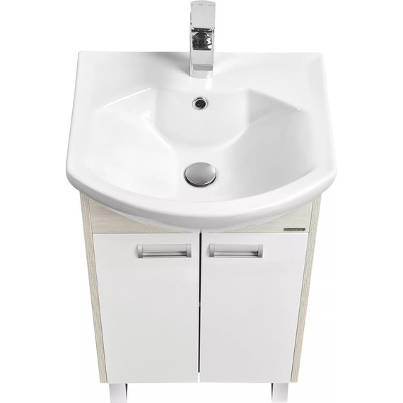 Тумба напольная с раковиной Акватон Бекка 50 см 1A2108K1BAC20, белый глянцевый/дуб сомерсет - 3 Тумба напольная с раковиной Акватон Бекка 50 см 1A2108K1BAC20, белый глянцевый/дуб сомерсет фото 3