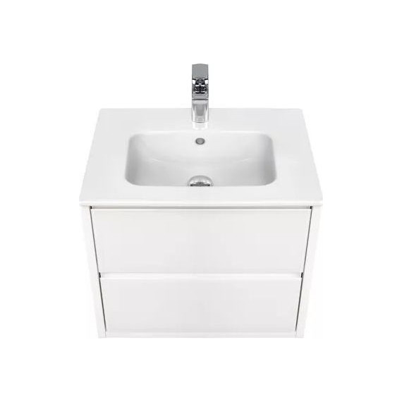 Тумба подвесная с раковиной Акватон Римини 60 см 1A2266K1RN010, белый глянцевый фото 5