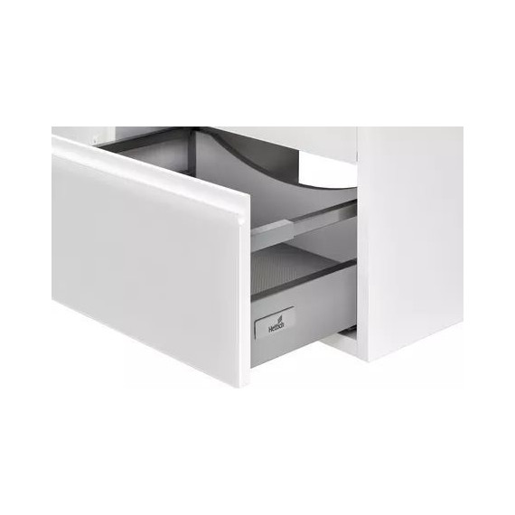 Тумба подвесная с раковиной Акватон Римини 60 см 1A2266K1RN010, белый глянцевый фото 7