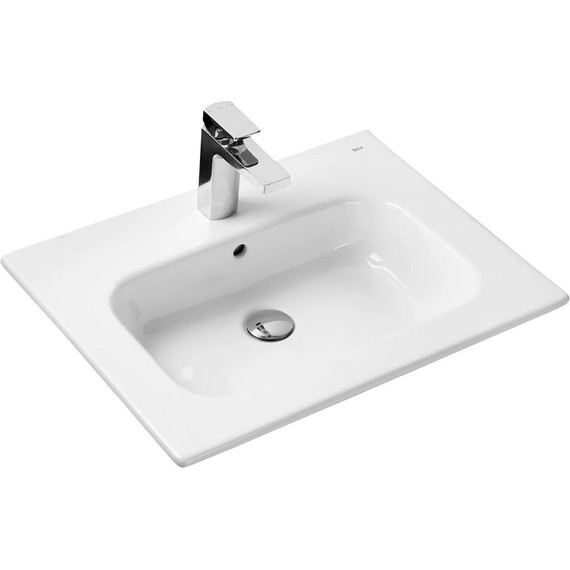 Тумба подвесная с раковиной Акватон Римини 60 см 1A2266K1RN010, белый глянцевый фото 4