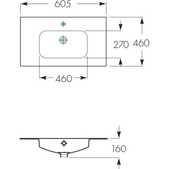 Тумба подвесная с раковиной Акватон Римини 60 см 1A2266K1RN010, белый глянцевый фото 11