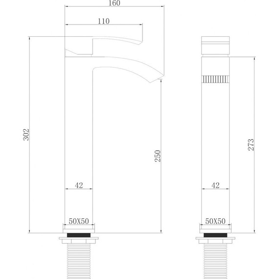 Смеситель для раковины высокий Abber Wasserfall AF8611, Цвет производителя: хром фото 3