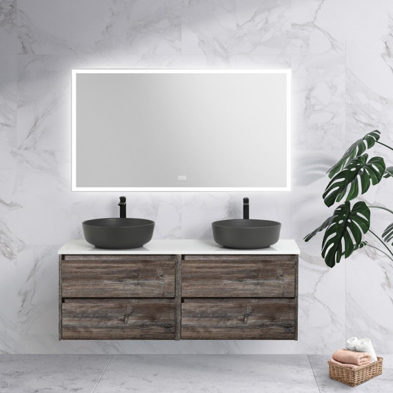 Тумба подвесная со столешницей BelBagno Kraft 120 см KRAFT-600-2C-SO-PP+EK-120-2-BL фото 2