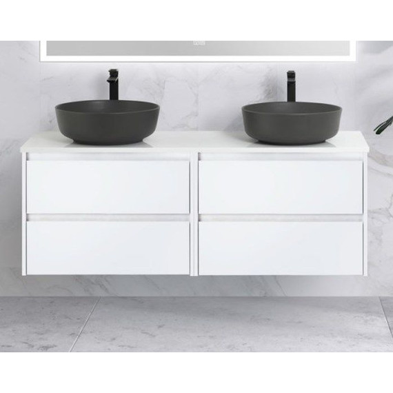 Тумба подвесная со столешницей BelBagno Kraft 140 см KRAFT-700-2C-SO-BO+EK-140-2-BO фото 