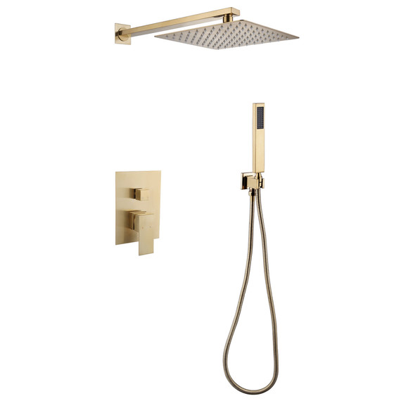 Душевая система для душа Abber Daheim AF8219G, золото матовое -  Душевая система для душа Abber Daheim AF8219G, золото матовое фото