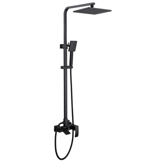 Душевая стойка Abber Wasserfall AF8616B, черный матовый, Цвет производителя: чёрный матовый -  Душевая стойка Abber Wasserfall AF8616B, черный матовый, Цвет производителя: чёрный матовый фото