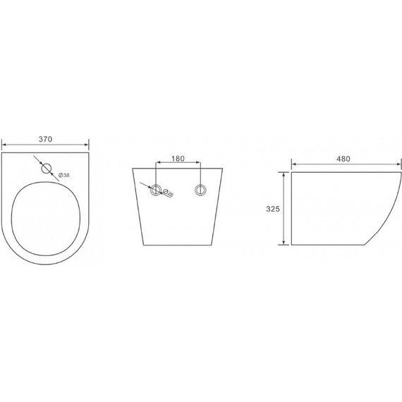 Биде подвесное Azario Grado AZ-0046-BW - 4 Биде подвесное Azario Grado AZ-0046-BW фото 4