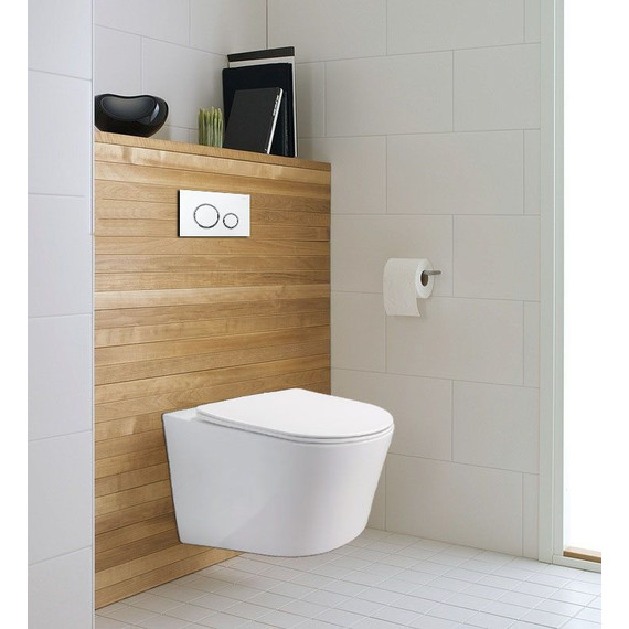 Унитаз подвесной безободковый Azario Atrio AZ-2330 с крышкой микролифт фото 3