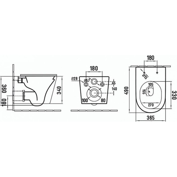 Унитаз подвесной безободковый Azario Atrio AZ-2330 с крышкой микролифт фото 4