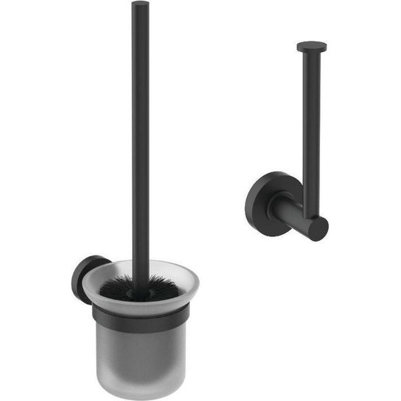 Набор аксессуаров для ванной комнаты Ideal Standard Silk Black IOM BL001XG, черный матовый фото 