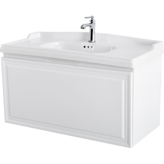 Тумба подвесная с раковиной Cezares GIUBILEO-1000-1C-SO-BL 100 см, Bianco Lucido фото 4