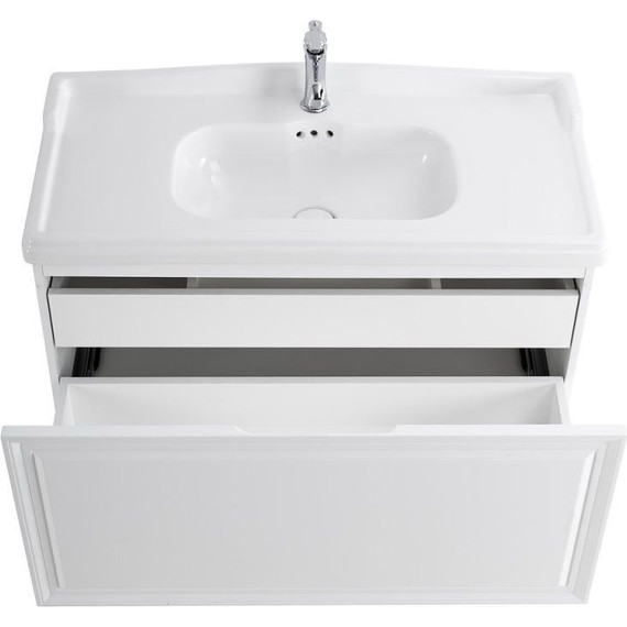 Тумба подвесная с раковиной Cezares GIUBILEO-1000-1C-SO-BL 100 см, Bianco Lucido фото 5