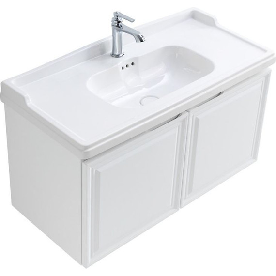 Тумба подвесная с раковиной Cezares GIUBILEO-800-2A-SC-BL 80 см, Bianco Lucido фото 4