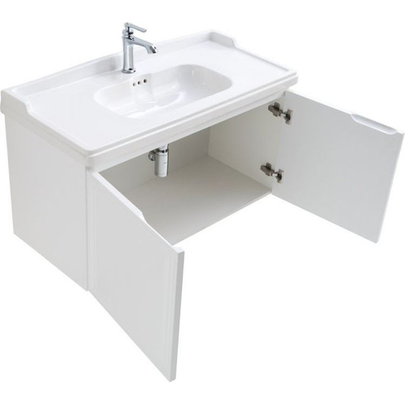 Тумба подвесная с раковиной Cezares GIUBILEO-1000-2A-SC-BL 100 см, Bianco Lucido - 5 Тумба подвесная с раковиной Cezares GIUBILEO-1000-2A-SC-BL 100 см, Bianco Lucido фото 5