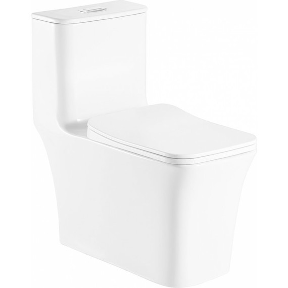 Унитаз-моноблок безободковый Azario Gressa AZ-1111 с крышкой микролифт - 2 Унитаз-моноблок безободковый Azario Gressa AZ-1111 с крышкой микролифт фото 2