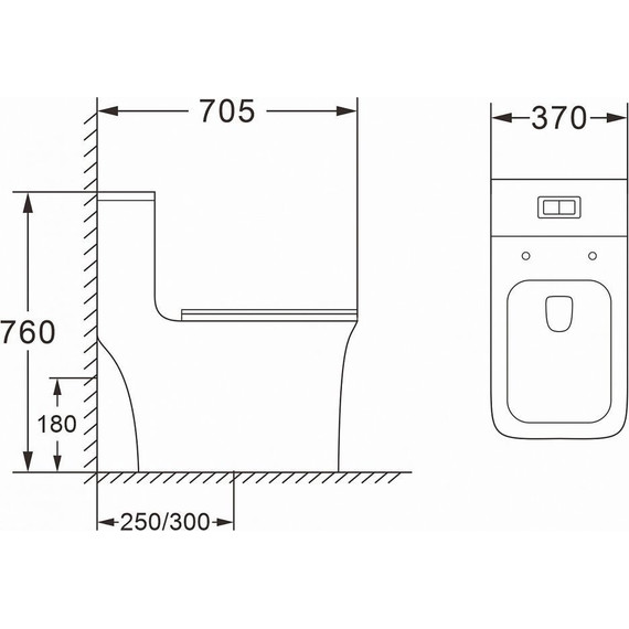 Унитаз-моноблок безободковый Azario Gressa AZ-1111 с крышкой микролифт - 3 Унитаз-моноблок безободковый Azario Gressa AZ-1111 с крышкой микролифт фото 3