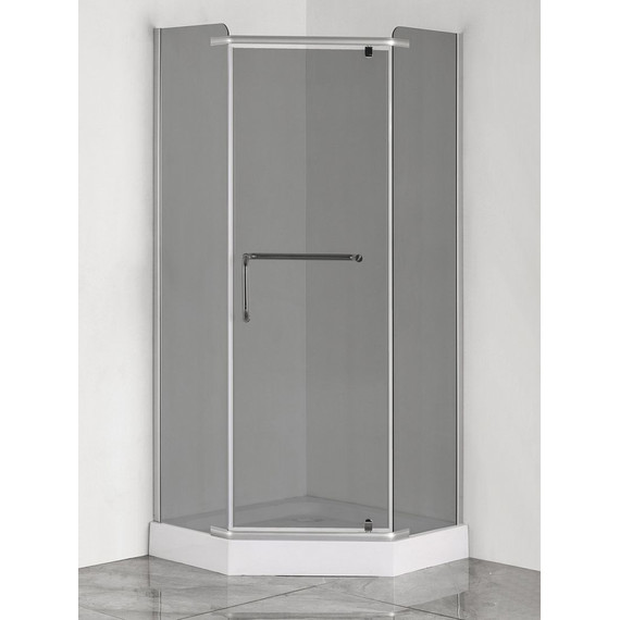 Душевое ограждение Loranto 100x100 см CS-816S B 100 (GRAY) сатин/серое фото 2