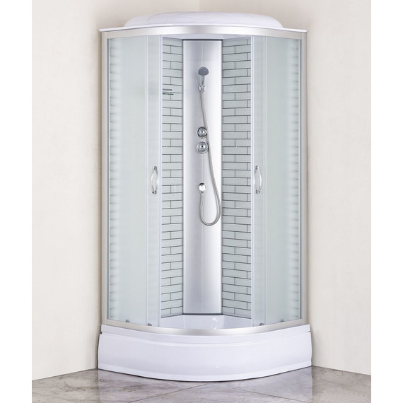 Душевая кабина Loranto 100х100 см CS-6610-25FW 100, хром/матовое - 2 Душевая кабина Loranto 100х100 см CS-6610-25FW 100, хром/матовое фото 2