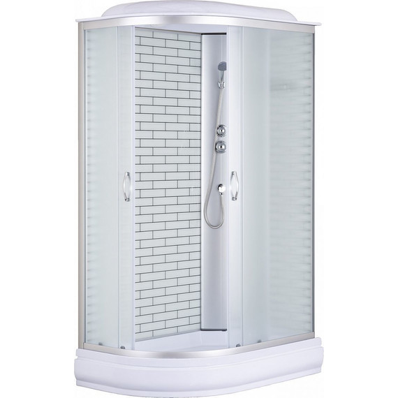 Душевая кабина Loranto 120х80 см CS-66120-20R FW 120, хром/матовое фото 