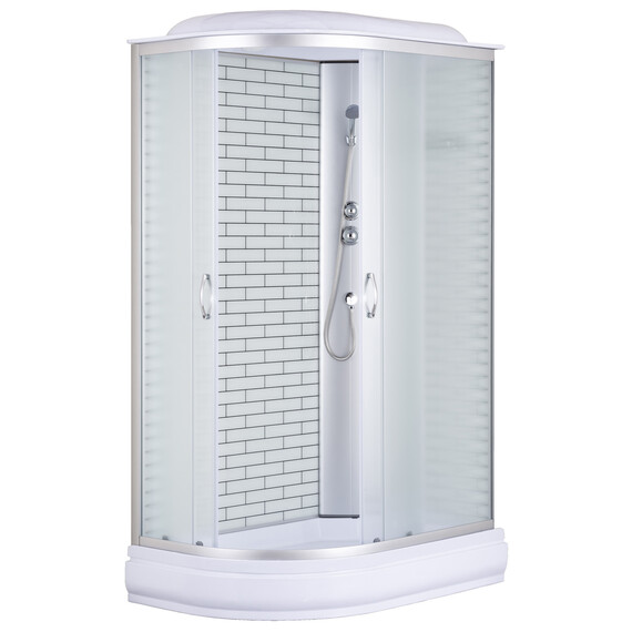 Душевая кабина Loranto 120х80 см CS-66120-20R FW 120, хром/матовое фото 