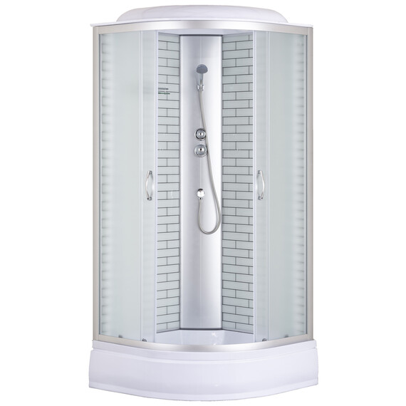 Душевая кабина Loranto 90х90 см CS-6690-25FW 90, хром/матовое фото 