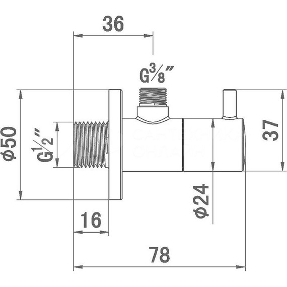 Вентиль угловой Kludi Balance 1584505-00 - 2 Вентиль угловой Kludi Balance 1584505-00 фото 2
