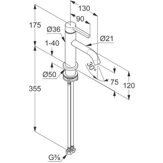 Смеситель для раковины Kludi Nova Fonte Pura 200280515 - 2 Смеситель для раковины Kludi Nova Fonte Pura 200280515 фото 2