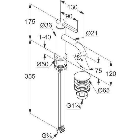 Смеситель для раковины Kludi Nova Fonte Pura 202660515 - 2 Смеситель для раковины Kludi Nova Fonte Pura 202660515 фото 2