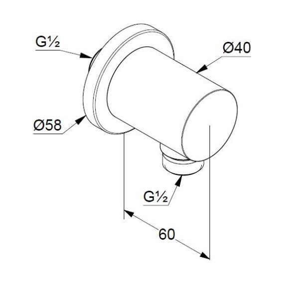Шланговое подсоединение Kludi Nova Fonte Puristic 2054339-15, черный матовый фото 2