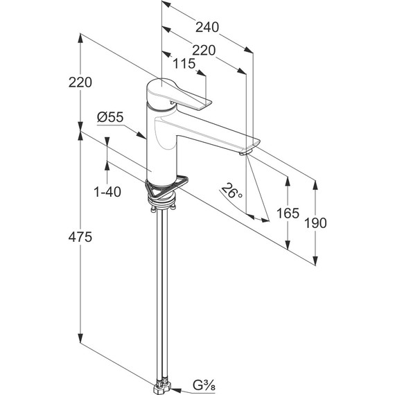 Смеситель для кухни Kludi Mix 329043975, черный матовый фото 6