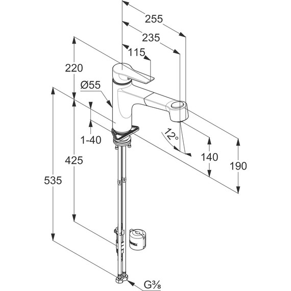 Смеситель для кухни Kludi Mix 329413975, черный матовый фото 2