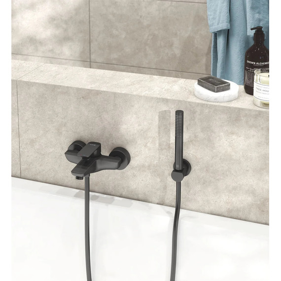 Смеситель для ванны Kludi Pure&Style 406813975, черный матовый фото 2