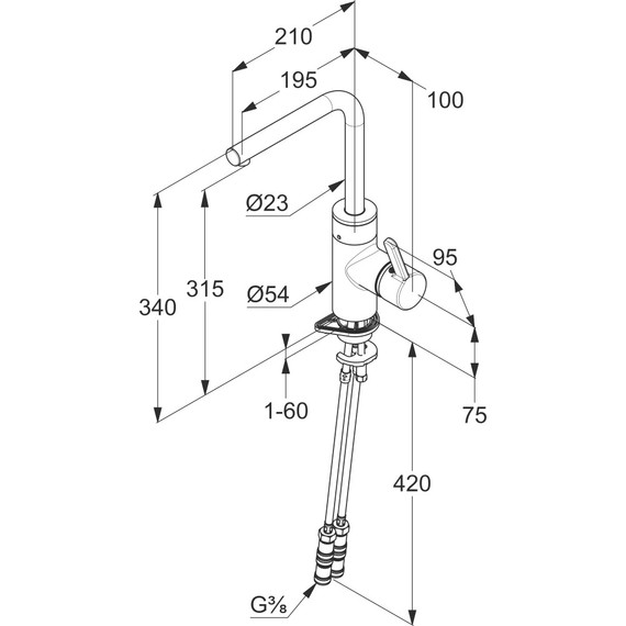 Смеситель для кухни сенсорный Kludi E-GO 422306675, черный матовый фото 3