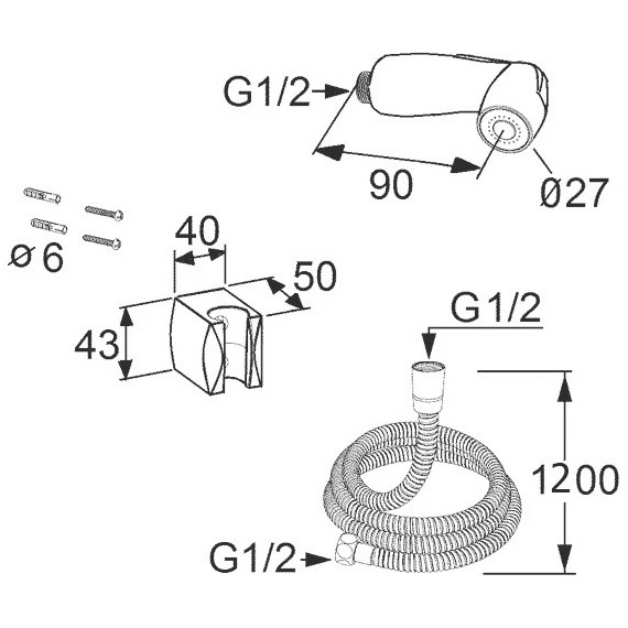 Гигиенический душ Kludi Bozz 7304205-00 фото 3