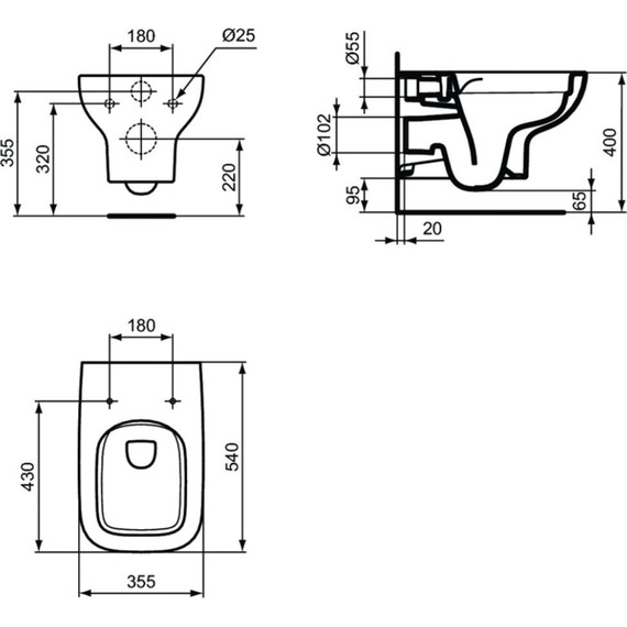 Инсталляция Ideal Standard Prosys Frame 120 M с подвесным безободковым унитазом i.Life B I001401 - 17 Инсталляция Ideal Standard Prosys Frame 120 M с подвесным безободковым унитазом i.Life B I001401 фото 17