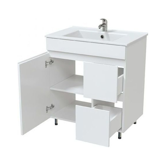 Тумба напольная с раковиной Mirsant Next 70 см, белый фото 4