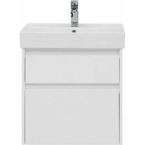 Тумба подвесная с раковиной Aquanet Nova Lite 60 см 242575 (2 ящика) белый, Цвет фасада: белый фото 5