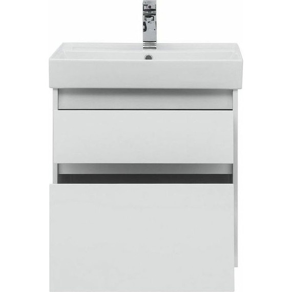 Тумба подвесная с раковиной Aquanet Nova Lite 60 см 242575 (2 ящика) белый, Цвет фасада: белый фото 8