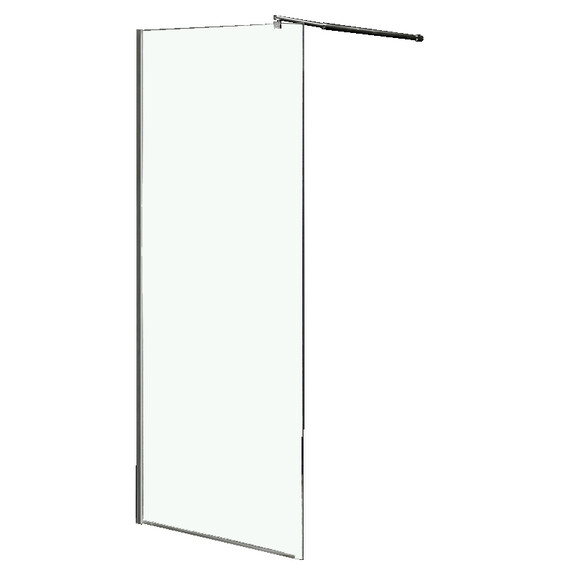 Душевая перегородка Loranto Walk-in 120 см CS-L1020 (стекло 8 мм), хром/прозрачное фото 