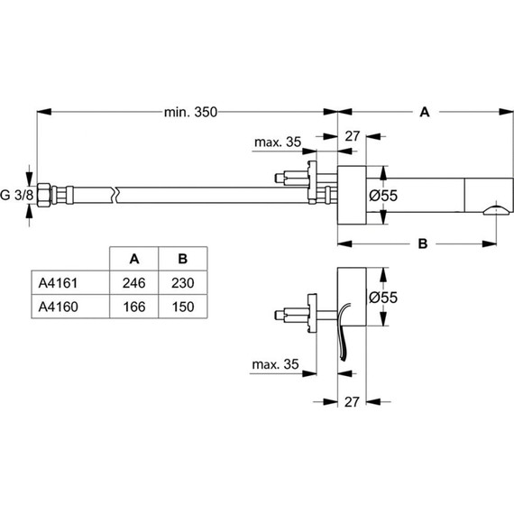 Излив для ванны сенсорный Ideal Standard Ceraplus A4160AA - 2 Излив для ванны сенсорный Ideal Standard Ceraplus A4160AA фото 2