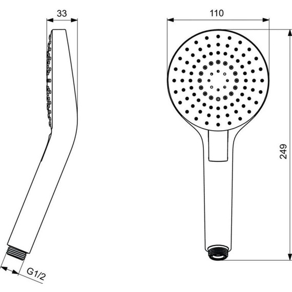 Ручной душ Ideal Standard Idealrain Evo Round L3 B2231AA фото 3