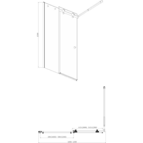 Шторка для ванны Azario Carleon 100х150 см, хром/прозрачное фото 4