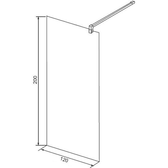 Душевая перегородка Loranto Walk-in 120 см CS-L1020 (стекло 8 мм), хром/прозрачное - 3 Душевая перегородка Loranto Walk-in 120 см CS-L1020 (стекло 8 мм), хром/прозрачное фото 3