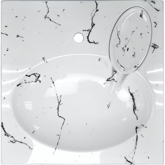 Раковина над стиральной машиной Azario Carmen 60 см CS00078503, белый мрамор - 2 Раковина над стиральной машиной Azario Carmen 60 см CS00078503, белый мрамор фото 2