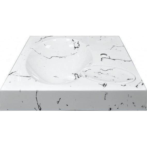 Раковина над стиральной машиной Azario Carmen 60 см CS00078503, белый мрамор - 3 Раковина над стиральной машиной Azario Carmen 60 см CS00078503, белый мрамор фото 3