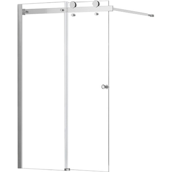 Шторка для ванны Azario Carleon 100х150 см, хром/прозрачное фото 2
