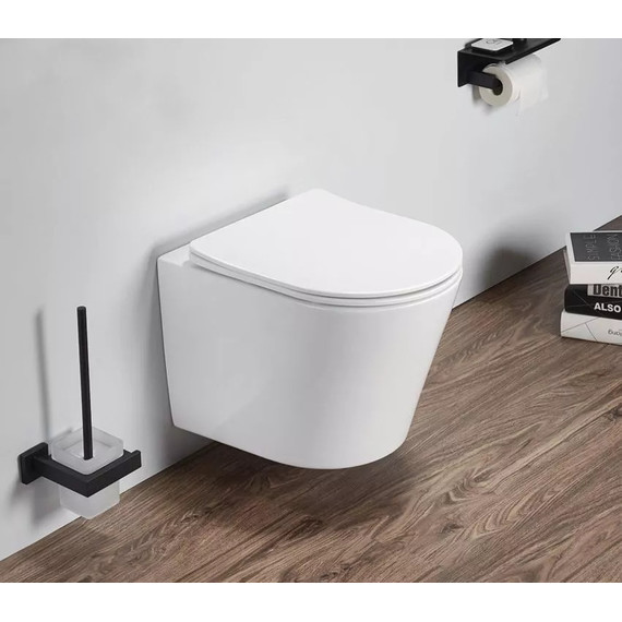 Инсталляция с подвесным унитазом комплект: Grohe Rapid SL 38772001 с подвесным безободковым унитазом Azario Teramo AZ-0053 SP сиденье микролифт, крепление, кнопка смыва хром - 3 Инсталляция с подвесным унитазом комплект: Grohe Rapid SL 38772001 с подвесным безободковым унитазом Azario Teramo AZ-0053 SP сиденье микролифт, крепление, кнопка смыва хром фото 3