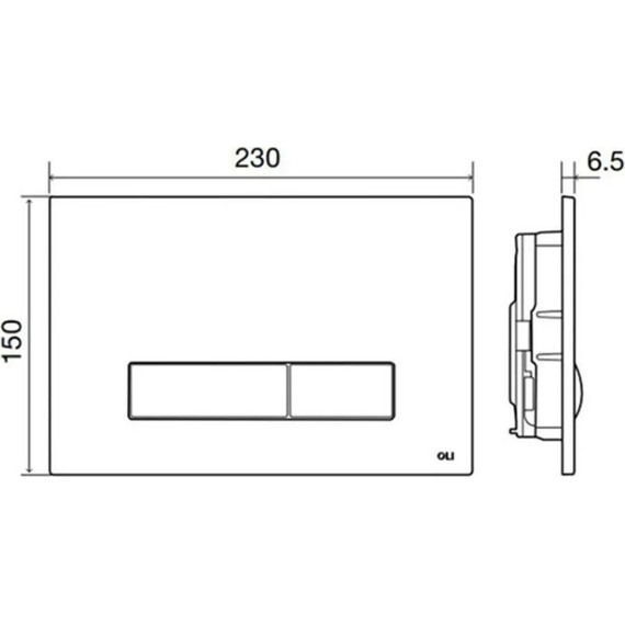 Кнопка смыва Oli Glam (механическая) 139184, белый фото 2